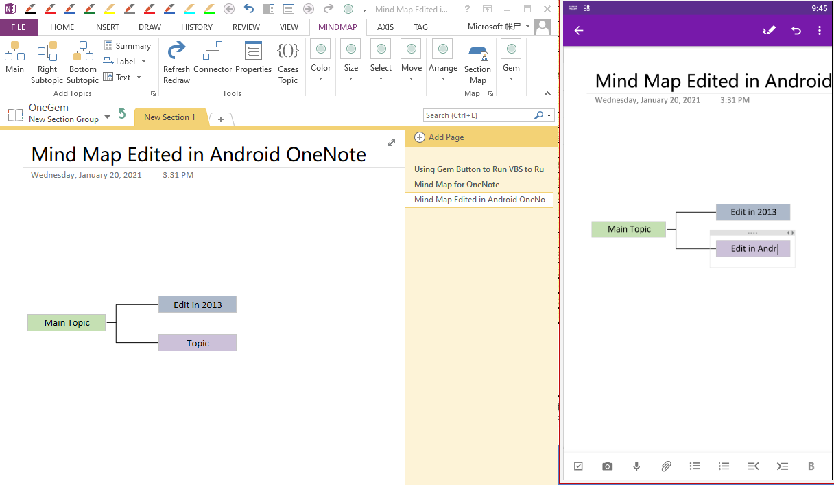 Onenote Android Edit Mind Map 269 